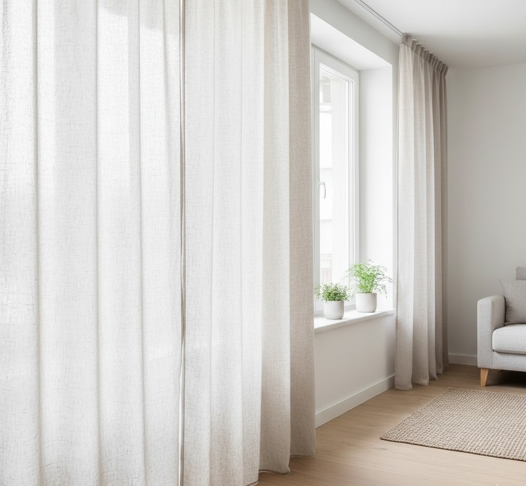 Linnen gordijnen